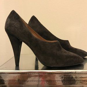 Sigerson Morrison Smoky Brown Suede Pump -Size 8